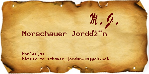 Morschauer Jordán névjegykártya